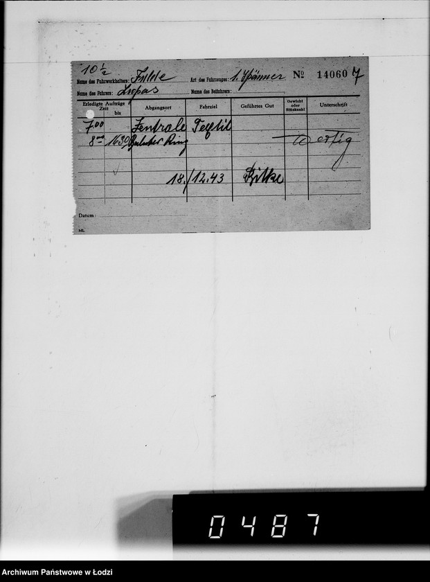 Obraz 11 z jednostki "A.Fulde [rachunki za usługi transportowe dla Getta]"