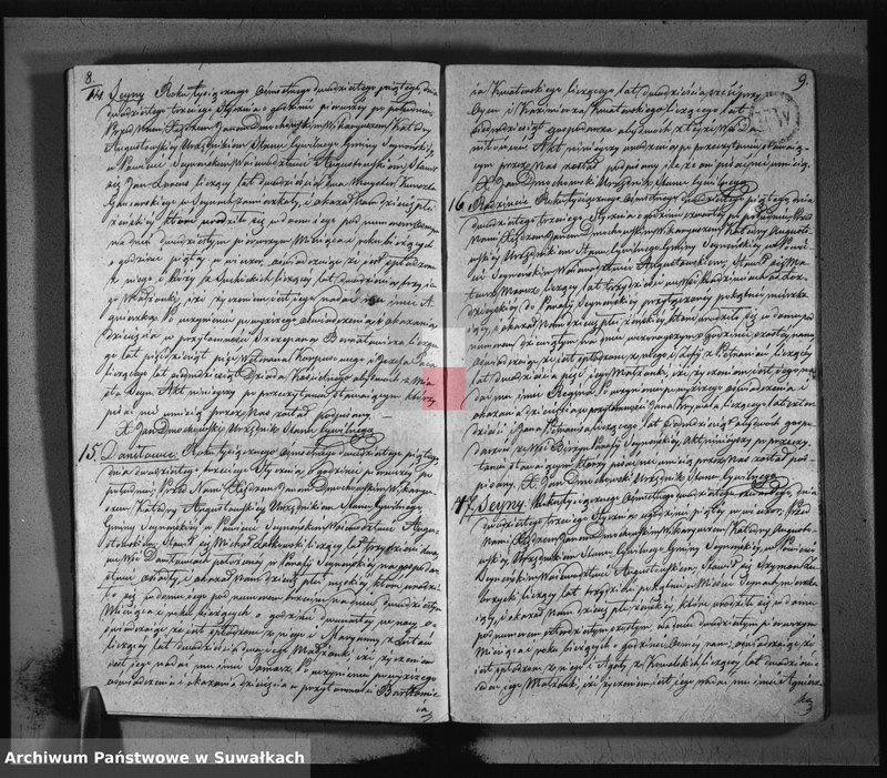 image.from.unit.number "Akta urodzonych gminy seyneńskiey w roku 1825."