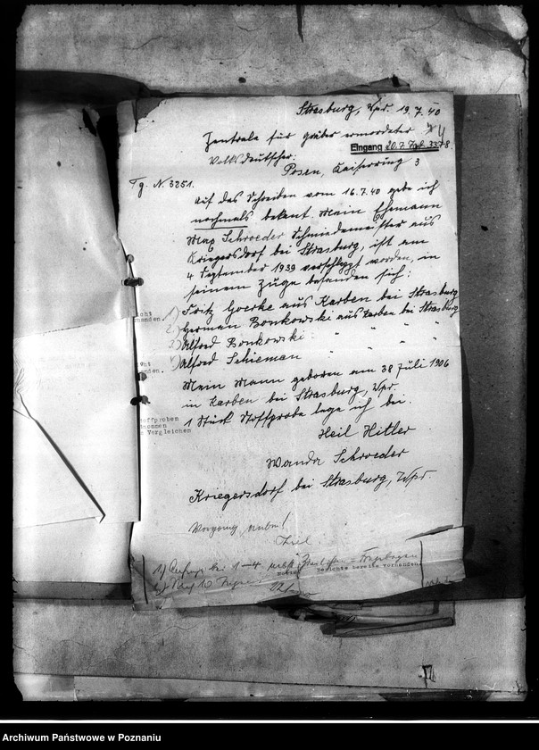 Obraz 8 z jednostki "Korespondencja w sprawie miejscowych Niemców, którzy zginęli w 1939 roku"