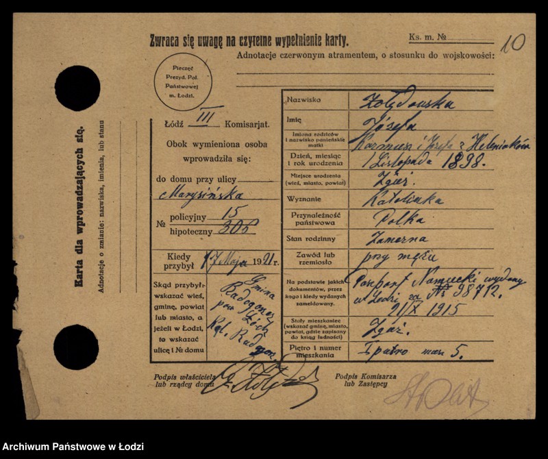 image.from.unit.number "[Spis ludności Łodzi] Zolich - Zontag"