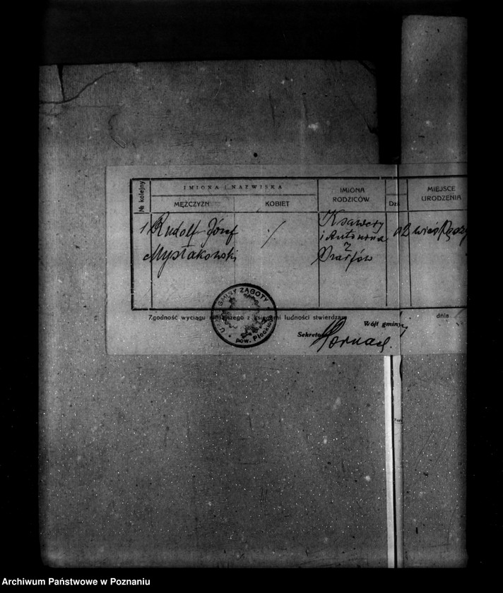 Obraz 20 z jednostki "Akta personalne inż.. Rudolf Mysłakowski /zatrudniony/ w Państwowej Inspekcji Dróg Wodnych Bydgoszcz"