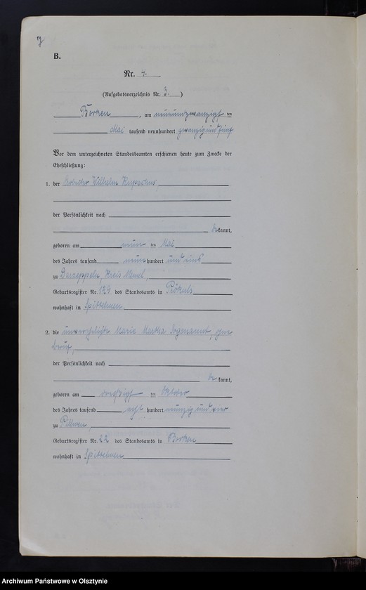 image.from.unit.number "Heirats-Neben-Register Nr 1 - 6 [ Księga małżeństw - wtóropis ]"