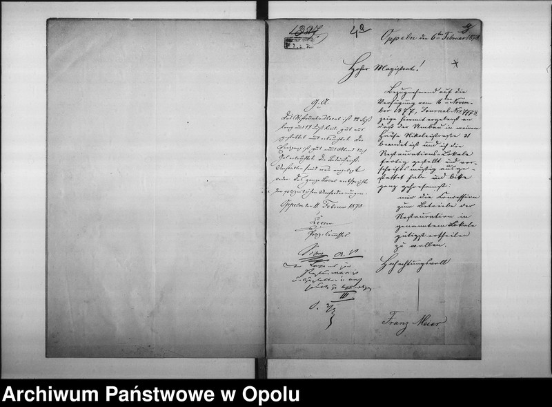 Obraz 8 z jednostki "Acta des Magistrats zu Oppeln betreffend die Schank-Anlage in Rademacher