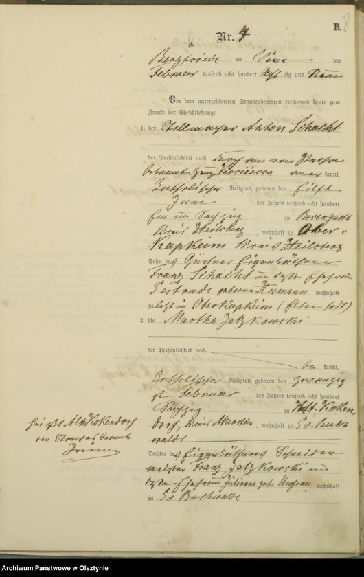 Obraz 10 z jednostki "Heiraths-Haupt-Register Nr 1 - 25"