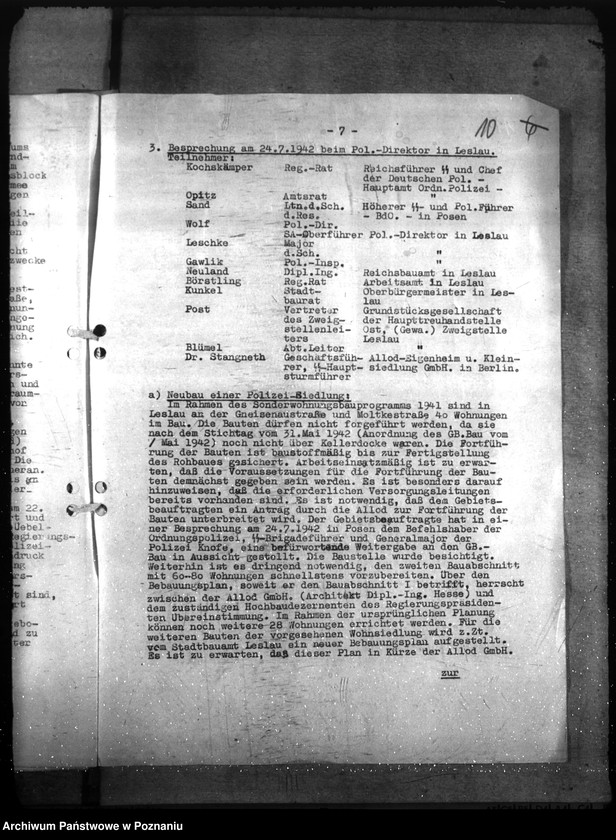 Obraz 14 z jednostki "Wohnungsfürsorge für Polizeiangehörige im Warthegau. Neubau: a) Erlasse, b) Schriftwechsel"