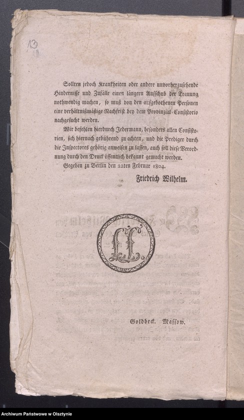 image.from.unit.number "Acta generalia und SpecialiaDie Copulation angehende Sachen (Circular-Verordnungen, Anweisungen)"