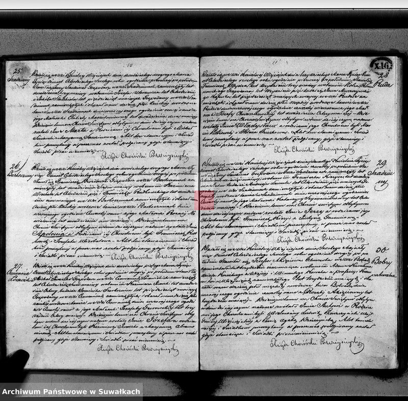 image.from.unit.number "Duplikat aktów urodzenia, zaślubienia i zejścia parafii wieysieyskiey z roku 1846"