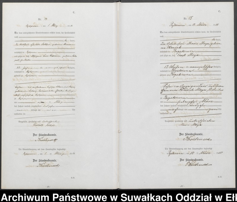 image.from.unit.number "C 2. Sterbe=Register (Neben=Register) Standesamt Rydzewen"