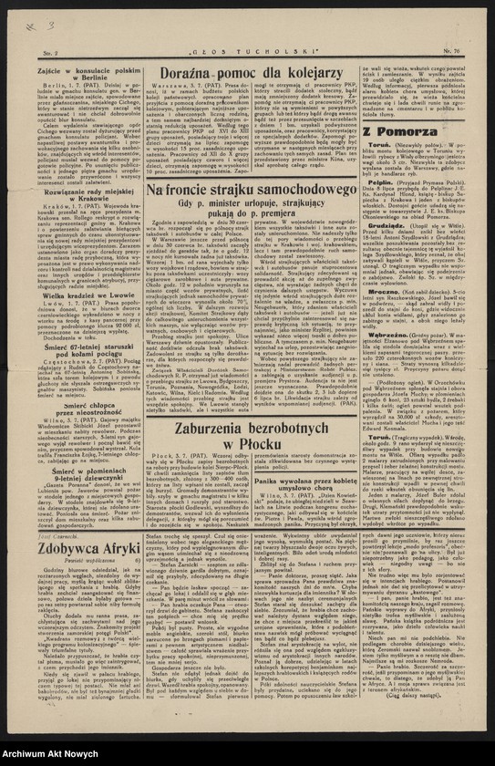 image.from.unit.number "Lewandowski Jan; Załączniki: "Głos Tucholski", 4 VII 1931 r. nr 76; L.1"