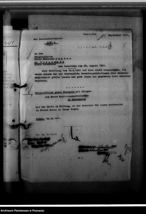 Obraz 10 z jednostki "Bewerbungen um Anstellung im Beamtendienst"