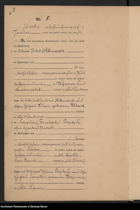 Obraz 12 z jednostki "[Księga małżeństw]"