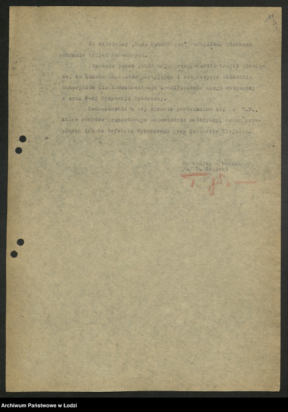 Obraz 5 z jednostki "Wybory do Sejmu Ustawodawczego; instrukcje, zarządzenia, okólniki, sprawozdania dotyczące kampanii wyborczej"