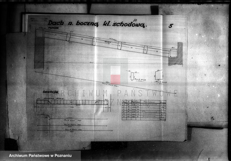 Obraz 9 z jednostki "Rysunki konstrukcyjne do obliczenia statycznego konstrukcji i żelbetonowych przy przebudowie budynku administracyjnego fabryki maszyn H. Cegielski S. A. Poznań Oddział w Rzeszowie"