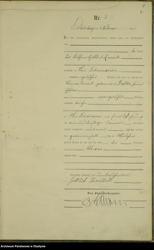 image.from.unit.number "Geburts-Haupt-Register Nr 1 - 85"