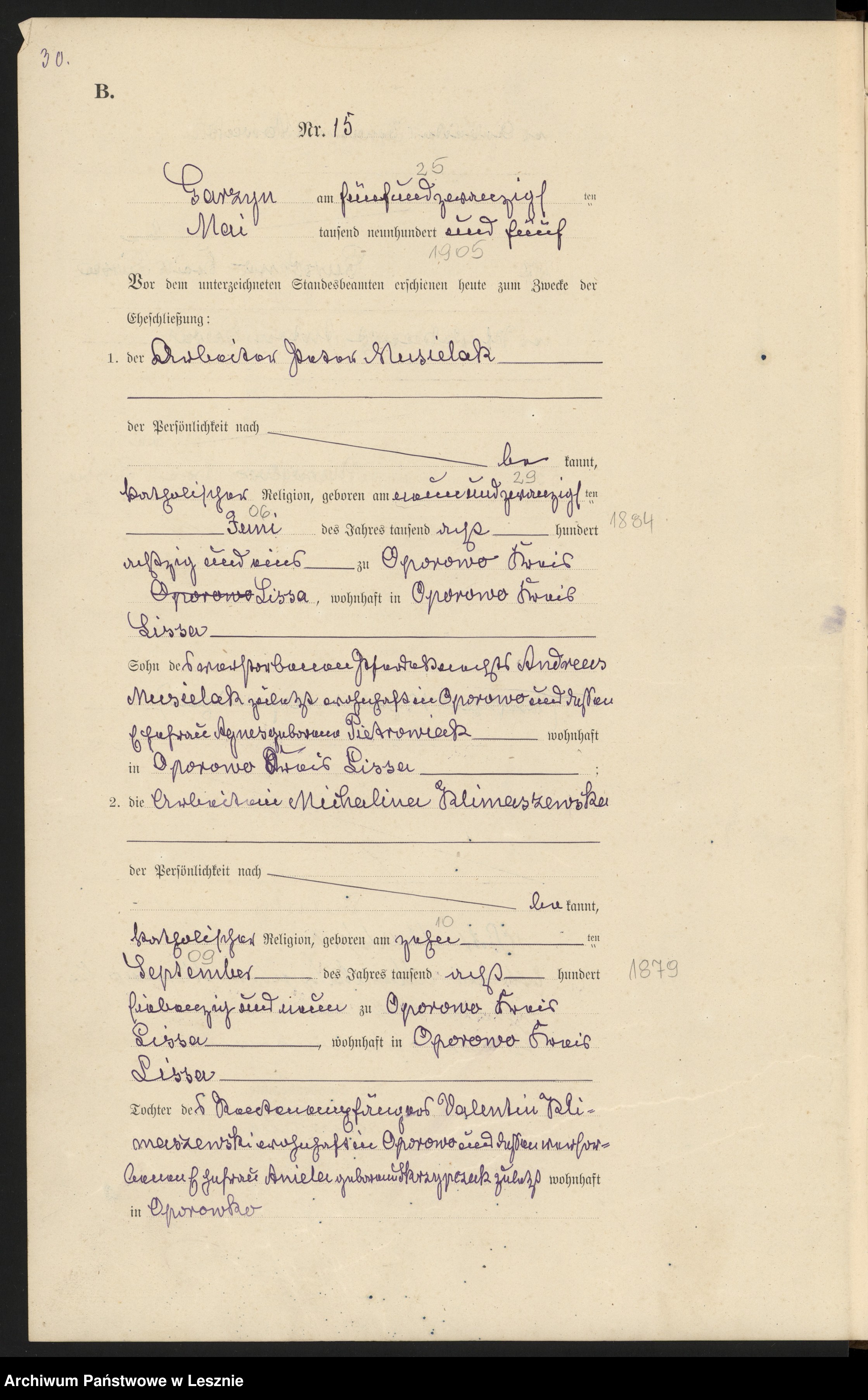 Skan z jednostki: [Księga małżeństw]