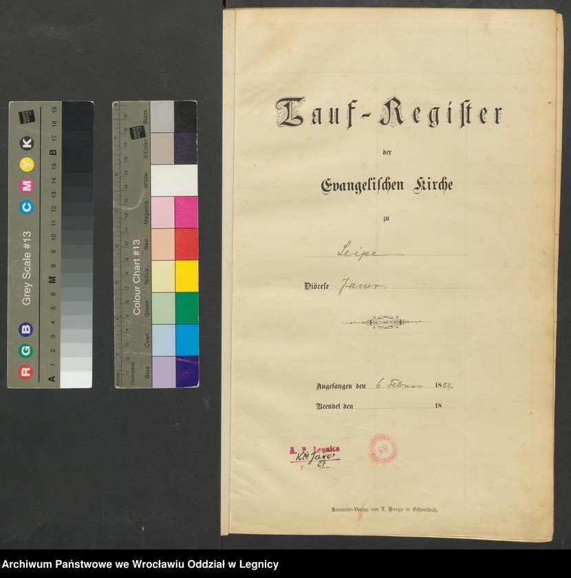 image.from.unit.number "Tauf-Register der evangelischen Kirche zu Leipe"