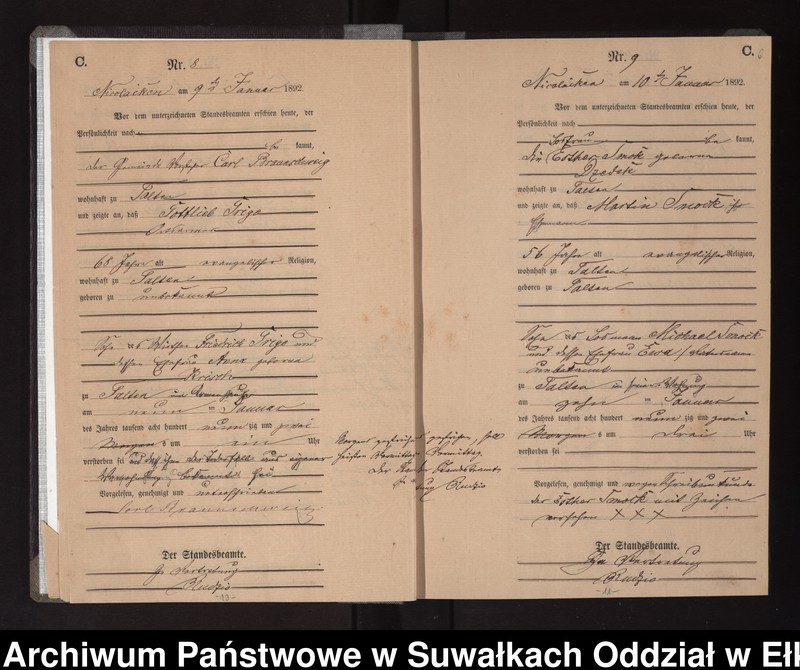 image.from.unit.number "Sterbe-Haupt-Register des Königlichen Preussischen Standes-Amtes Nikolaiken Kreis Sensburg"