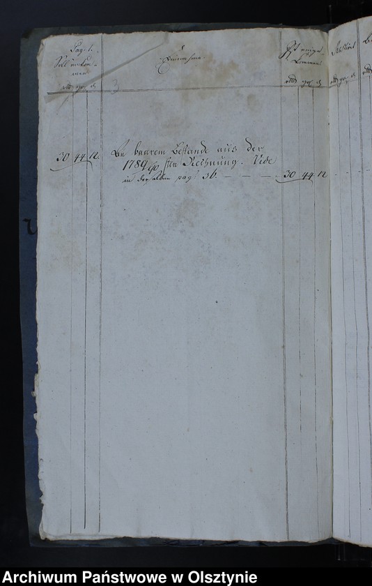 image.from.unit.number "Jahr Rechnung aller Einnahme und Ausgabe der Jäskendorffschen Kirche"