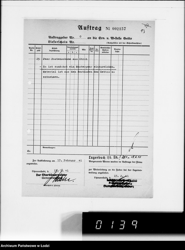 Obraz 16 z jednostki "Lieferscheine"