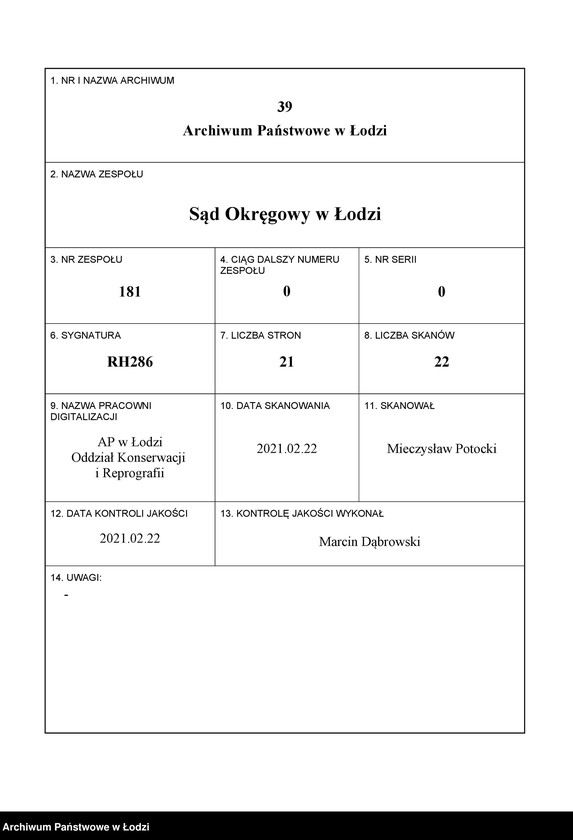 Obraz 1 z jednostki "Lejzer Silberschatz - sprzedaż towarów manufakturowych"