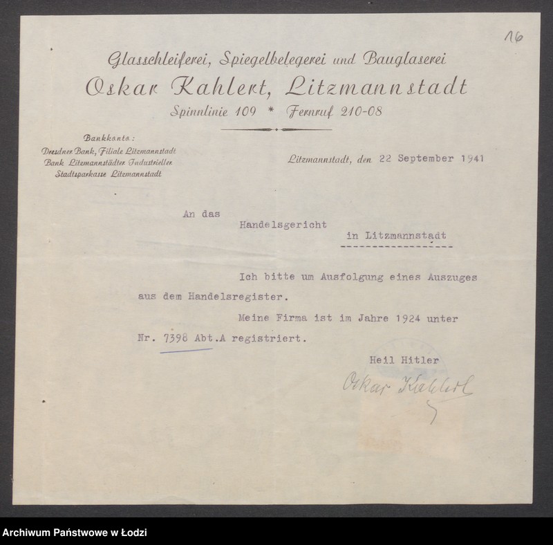 Obraz 18 z jednostki "Oskar Kahler- szlifirnia szkła i luster"