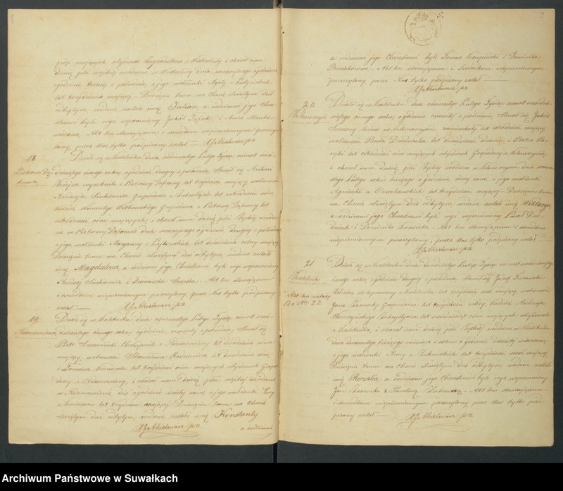 Obraz 7 z jednostki "[Duplikat Aktów Urodzenia, Zaślubienia i Zejścia Parafii Rzymsko-Katolickiej w Kaletniku 1868 r.]"