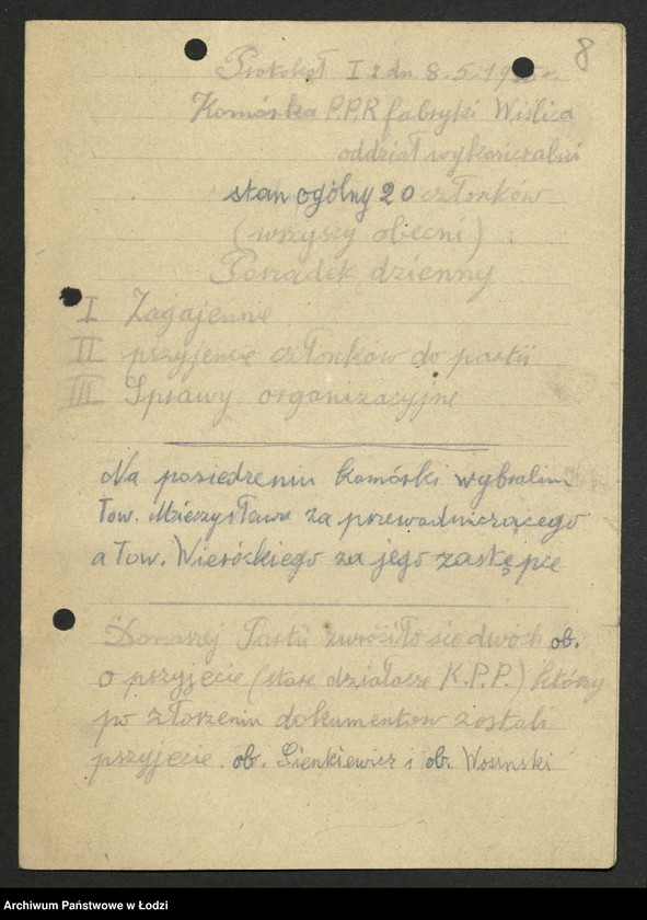 Obraz 9 z jednostki "[Wojewódzka Szkoła Partyjna Polskiej Partii Robotniczej -] sprawozdania słuchaczy z wyjazdów w teren"