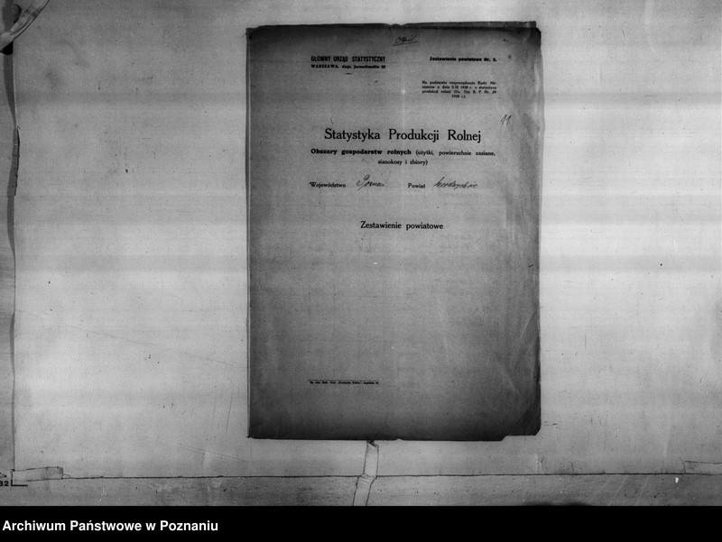 Obraz 13 z jednostki "/Statystyka produkcji rolnej - zestawienie powiatowe - Międzychód/"