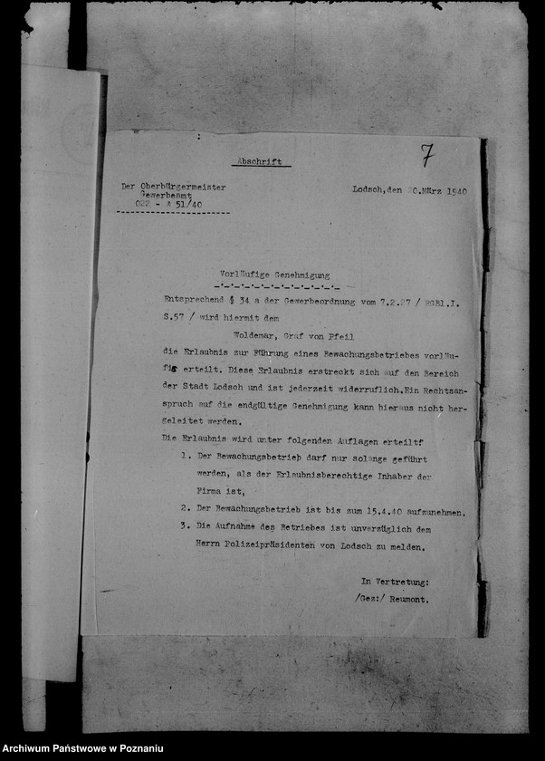 Obraz 11 z jednostki "Überwachungsgewerbe"