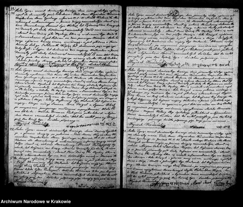 image.from.unit.number "Akta Stanu Cywilnego Księga Isza Obeymująca Akta Urodzenia Przyznania i Przysposobienia Osob Starozakonnych w Gminie VI. X. XI. M: W: Krakowa na Rok 1823"