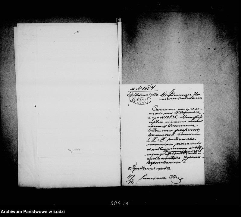 Obraz 19 z jednostki "O zakrytji okon vychodjaščich na magistrackuju nedvižimost n 14 v dome naslednikov Zarževskago"