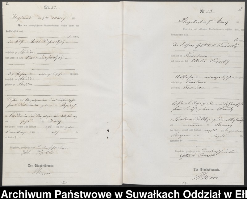 image.from.unit.number "[Sterbe-Haupt-Register des Königlich Preussischen Standes-Amtes Kumilsko Kreis Johannisburg]"