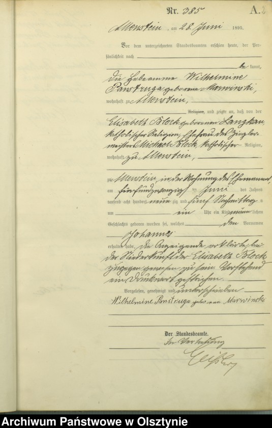 image.from.unit.number "Geburts-Haupt-Register Tom II,Nr 385 - 790"