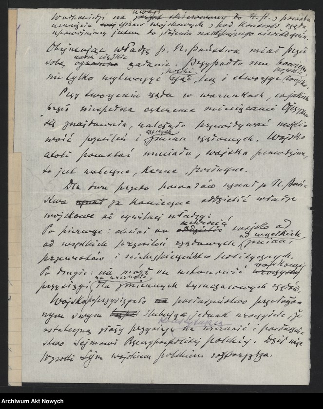 image.from.unit.number "Exposé I. J. Paderewskiego (bruliony) oraz wyciąg ze sprawozdania z 3-go posiedzenia Sejmu Ustawodawczego"