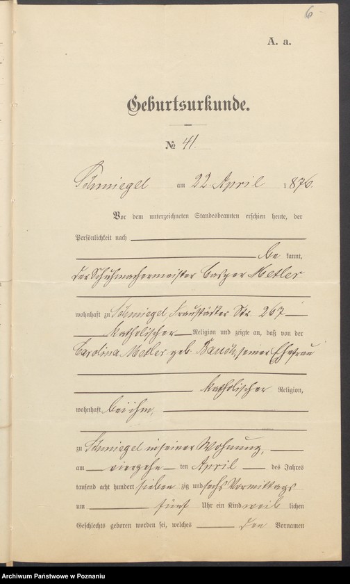 Obraz 8 z jednostki "[Dokumenty dostarczone przez narzeczonych do zawarcia związku małżeńskiego za 1902 rok. Tom XVI]"