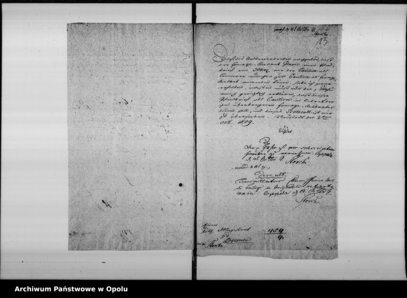Obraz 15 z jednostki "Acta von Anstellung des fourage Magazin Rendanten zu Oppeln so wie dessen Cautions Leistung und Amtsführung betreffend. de anno 1809 bis um [1817]"