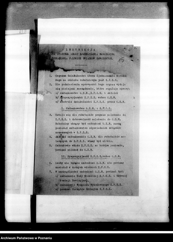 Obraz 18 z jednostki "Oddział Spraw Ruchu Zawodowo-Gospodarczego - Okólniki centrali"