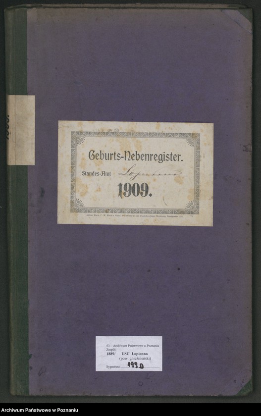 Obraz 3 z jednostki "Geburts-Nebenregister"