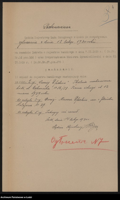 Obraz 6 z jednostki "Owsiej Mowsza Epsztein- tkalnia mechaniczna"