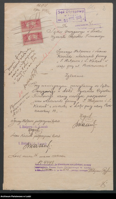 Obraz 4 z jednostki "J.Halpern i L.Kaszub- skup wyrobów włókienniczych"