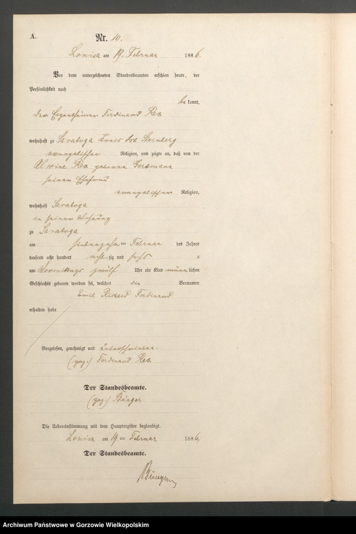 Obraz 12 z jednostki "Geburts Register"