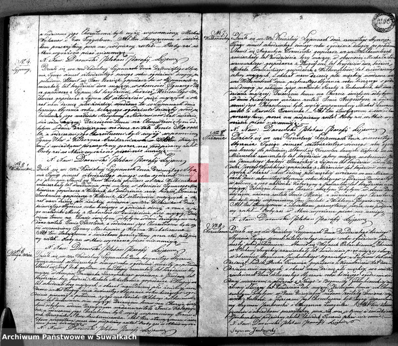 image.from.unit.number "Duplikat Aktów urodzenia Małżeństwa i Zeyścia Parafii Leypuny z roku 1848"