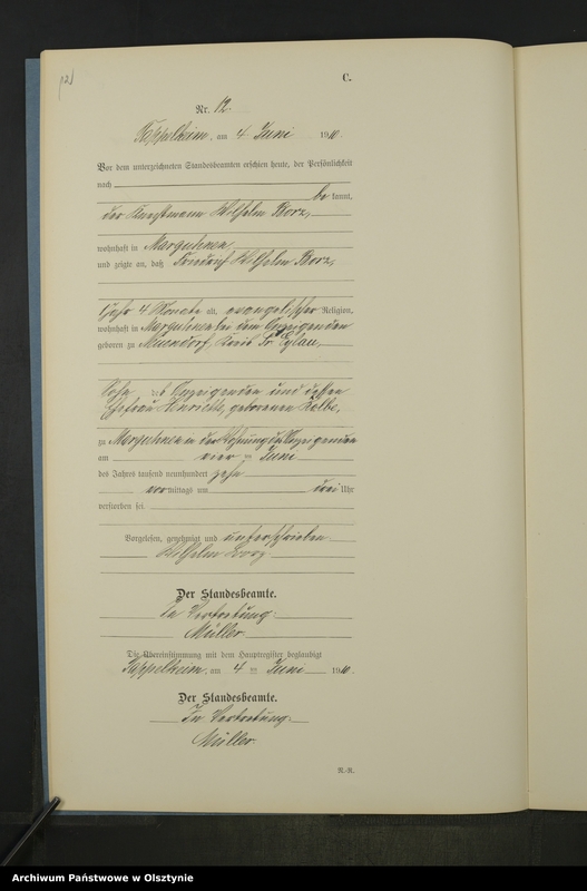 image.from.unit.number "Sterbe-Neben-Register Nr 1 - 25"