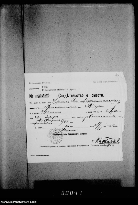 Obraz 18 z jednostki "O prizyve na deistvitel´nuju voennuju službu veterinara Skrzipinskago"