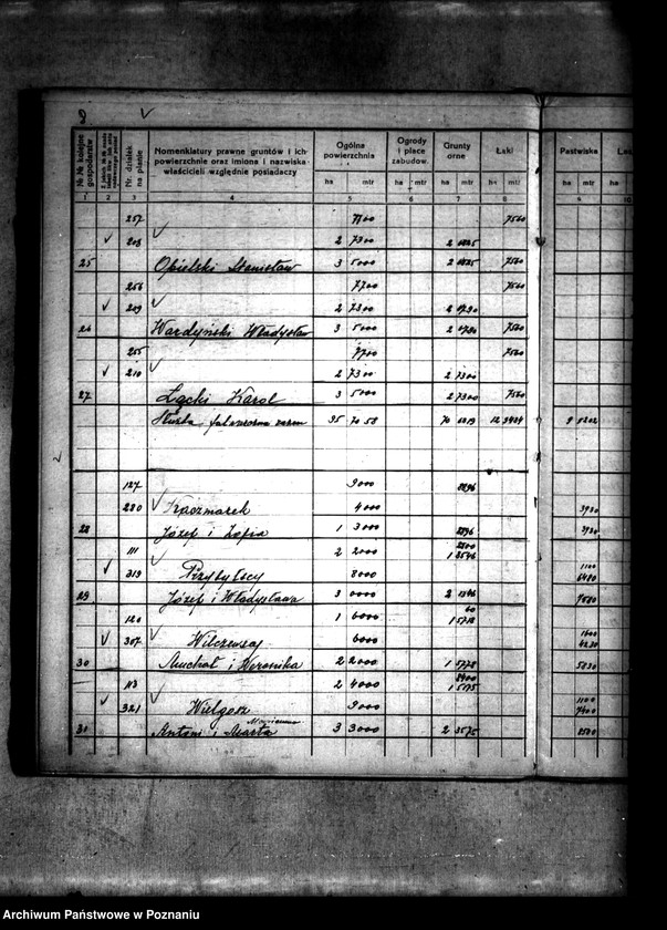 Obraz 12 z jednostki "Rejestr pomiarowy gruntów przymusowej parcelacji majątku Ląd powiatu konińskiego"