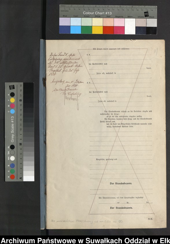 image.from.unit.number "[Heirats - Register (Neben - Register) Standesamt Angerburg einschl. der Bezirke, Gr. Strengeln, Prinowen und Kehlen Kreis Angerburg] No 116 bis 129"