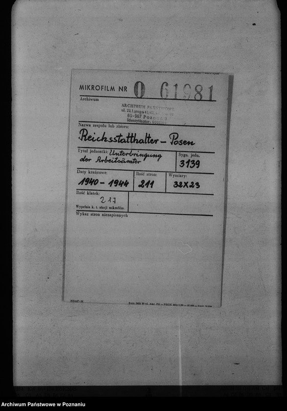 Obraz 2 z jednostki "Unterbringung der Arbeitsämter"