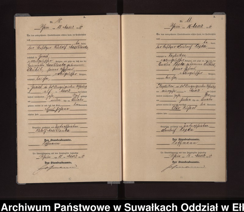 image.from.unit.number "Geburts-Neben-Register des Königlichen Preussischen Standes-Amtes Gneist Kreis Lötzen"