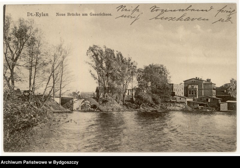 image.from.unit.number "Dt[Deutsch] Eylau, Neue Brücke am Geserichsee"