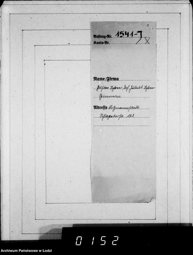 Obraz 5 z jednostki "J 1541-1560 [Wnioski Żydów z Getta o zwrot należności za towar wzięty na kredyt]"